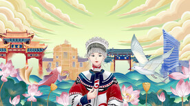 国潮插画图片