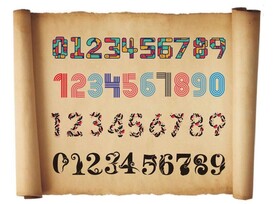 彩色数字