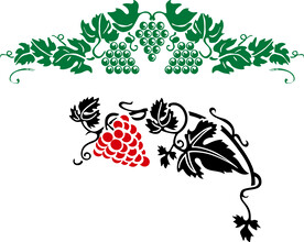 矢量葡萄花纹