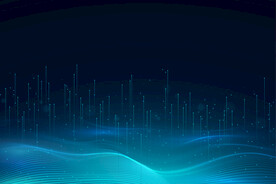 蓝色科技抽象技术粒子背景