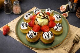 草莓华夫饼