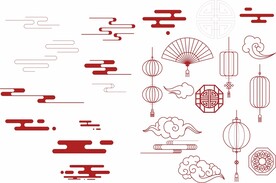 矢量中式中国风古典边框