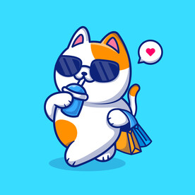可爱卡通猫