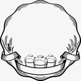 麦穗圆形边框