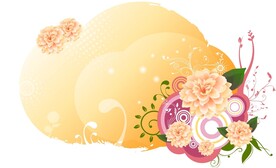 唯美花卉水彩矢量素材
