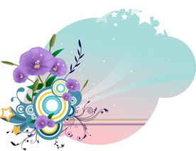 唯美花卉花藤水彩素材