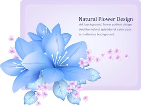 蓝色花卉花朵背景素材