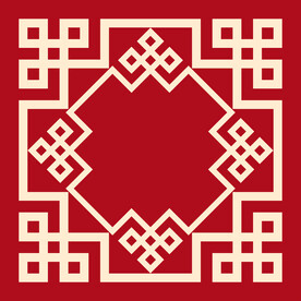 方形Ai矢量中式花纹