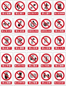 施工现场禁止标识牌