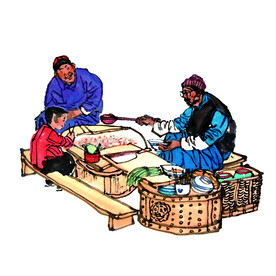传统作坊插画
