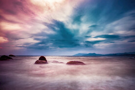 沙滩 海湾 风景图片