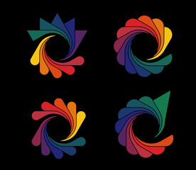 彩色矢量抽象图形图标