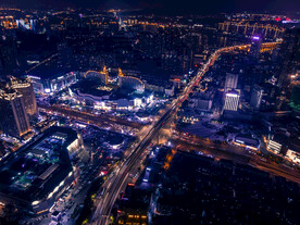 城市建筑夜景图片