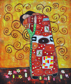 民族美女水彩油画装饰画