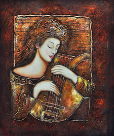 音乐人物水彩油画装饰画