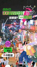 美食街道海报