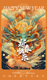 卡通龙形象海报