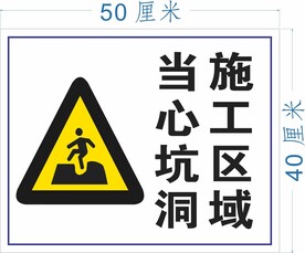 当心坑洞 