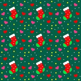 节日无缝背景礼物袜