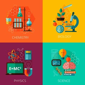 卡通化学科学图标