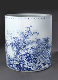 青花瓷器花鸟绘画系列