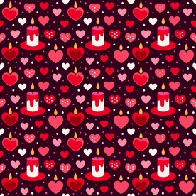 节日无缝背景蜡烛