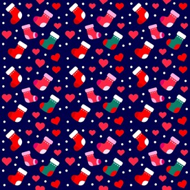 节日无缝背景礼物袜