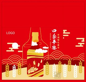 调味礼盒展开图