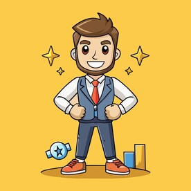 卡通风格企业家