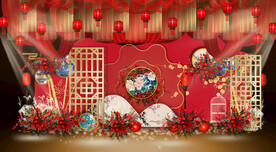 中式婚礼舞台         