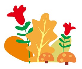 蘑菇花草