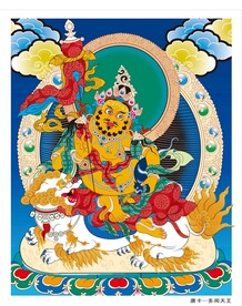 多闻天王 唐卡