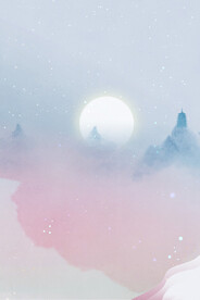 淡雅中国风海报插画背景