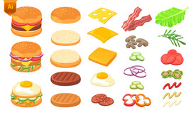 美食蔬菜插画