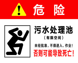 污水处理池危险警示牌