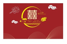 婚礼美陈 婚庆背景 婚宴