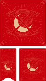 矢量红金色月饼包装设计