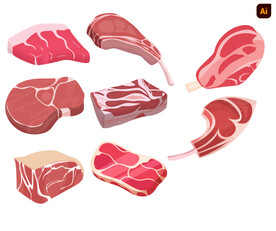 肉矢量素材