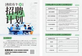 招聘计划单张