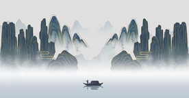鎏金水墨画