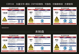 工业一氧化碳噪音粉尘危害告示牌