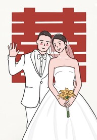 婚礼手绘
