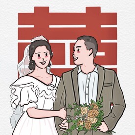 婚礼手绘