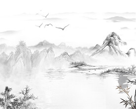 水墨山水画
