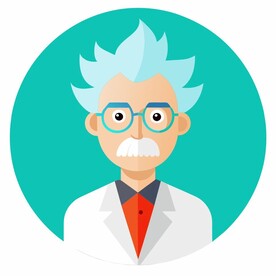 图标风格的科学家