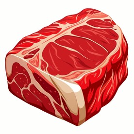 逼真的牛肉纵切