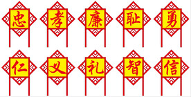 忠孝标识牌