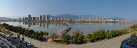 俯瞰壮丽的城市全景