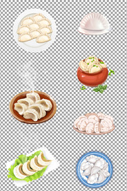 卡通冬至美味饺子