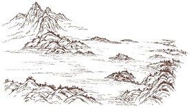山水背景